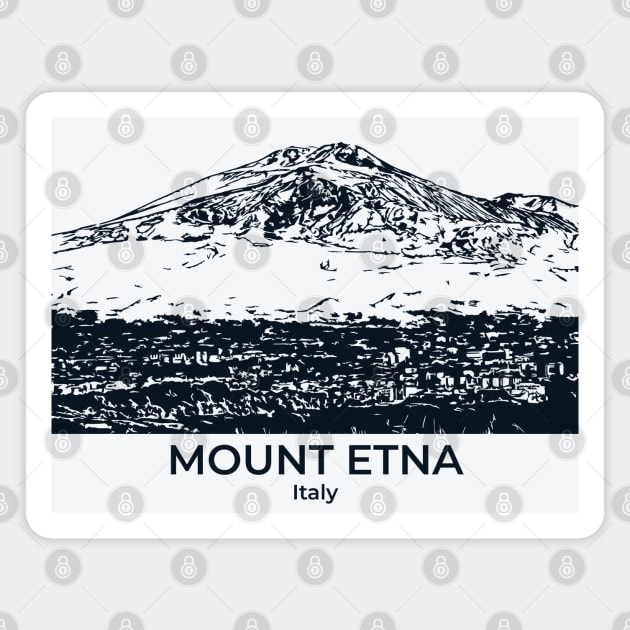 Mount Etna - Italy Magnet by Lakeric